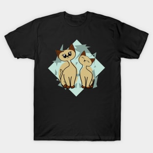 Retro Siamese Cat - Cute Vintage T-Shirt